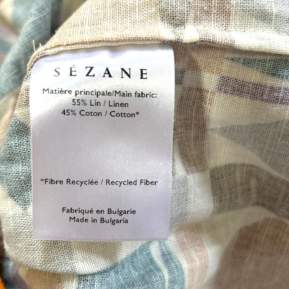 Sezane Bow Front Skirt Mini 70s Ditsies Size 36 US 4 Geometric Brown Orange NWOT - Picture 10 of 11